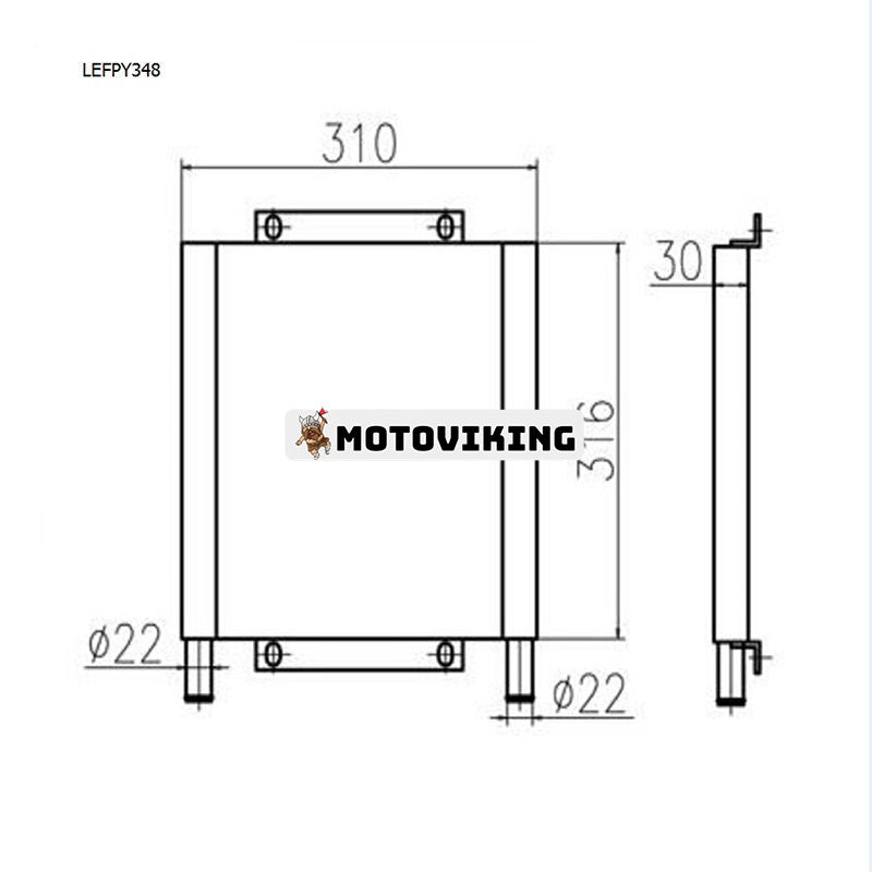 Oljekylare 21U-03-31132 21U-03-31131 för Komatsu grävmaskin PC28UU-3 PC27MRX-1 PC27MR-1 PC30UU-3 PC30MRX-1 PC30MR-1