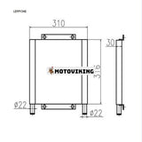 Oljekylare 21U-03-31132 21U-03-31131 för Komatsu grävmaskin PC28UU-3 PC27MRX-1 PC27MR-1 PC30UU-3 PC30MRX-1 PC30MR-1