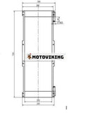 För Caterpillar grävmaskin CAT 416E hydraulisk oljekylare