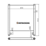 För Hitachi grävmaskin ZX240-3G ZX250H-3G hydraulisk oljekylare