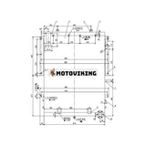 För Doosan Grävmaskin S300LC-V Hydraulisk oljekylare