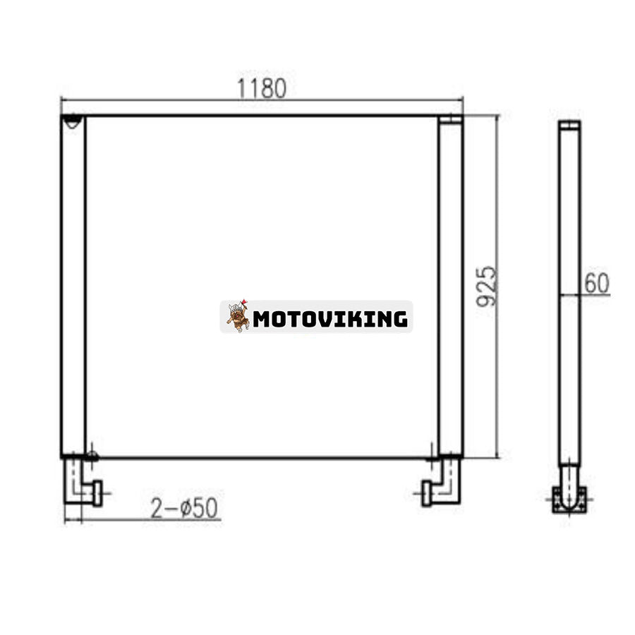 För Sumitomo grävmaskin SH350A3 hydraulisk oljekylare