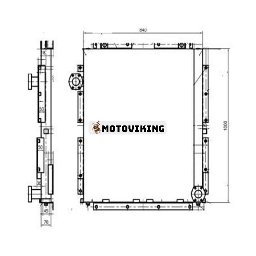 För Doosan grävmaskin DH220-9 DH220-9E DH225-9 hydraulisk oljekylare