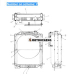 För Kobelco Grävmaskin SK100-3 Hydraulisk oljekylare 2452U413S7