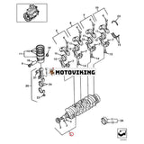 Vevaxel SBA115256631 för Shibaura Engine N844 N844T för CASE Minilastare SR150