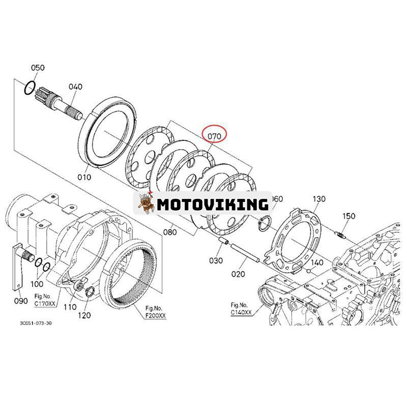 Bromsskiva TC750-65180 för Kubota traktor M100GXDTC M5660SUH M6060HFC M7040SUH M7060HD M8560HD M9960HDC