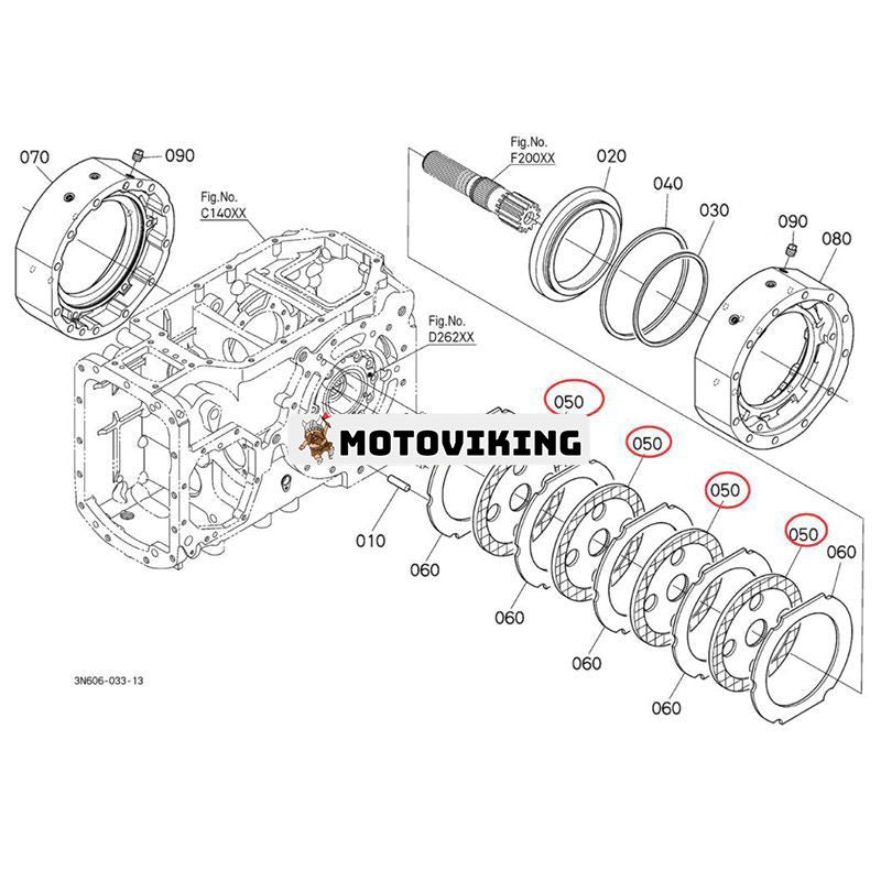 Bromsskiva TC750-65180 för Kubota traktor M100GXDTC M5660SUH M6060HFC M7040SUH M7060HD M8560HD M9960HDC