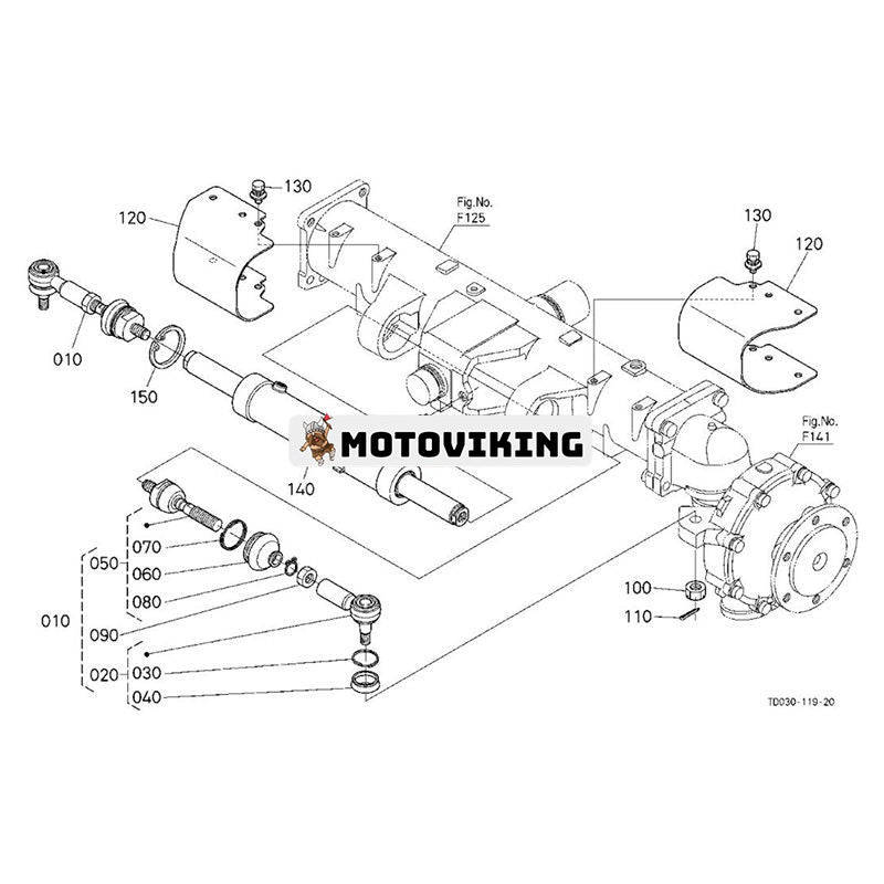 Ledstag 35080-44662 för Kubota traktor L2650DT L2950DT L3450DT L3560DT L39 L4060DT L5040GST M4700DT MX5100DT