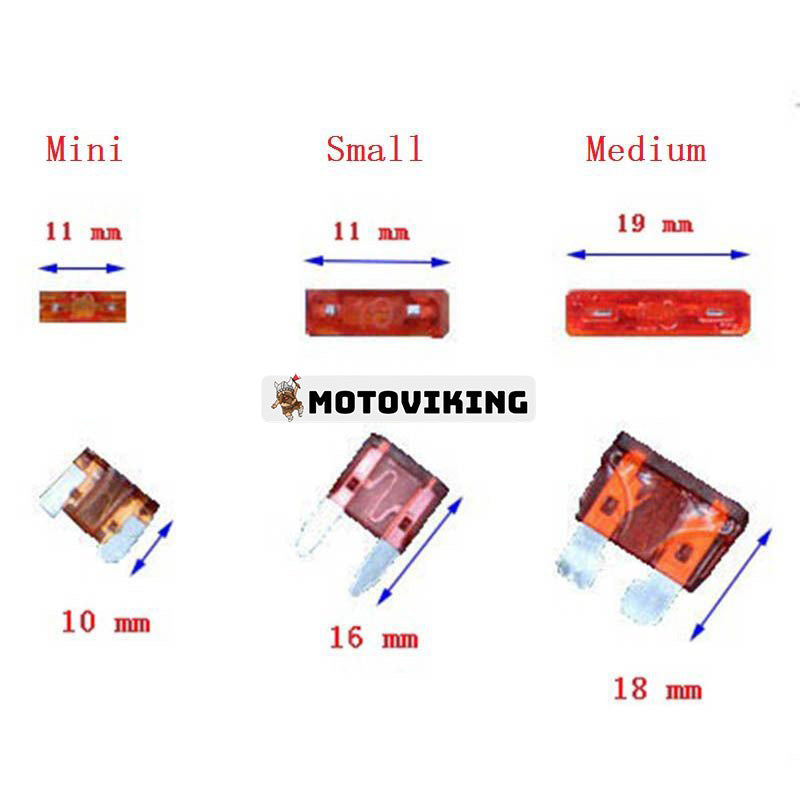 100 ST Säkring 5-30A Mini Small Medium för tekniska maskiner Bil Allmänt