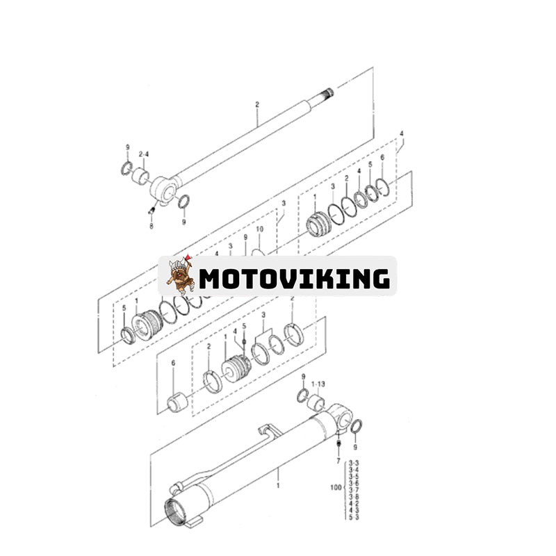 Hydraulisk bomcylinder 4467672 för Hitachi grävmaskin ZX35U