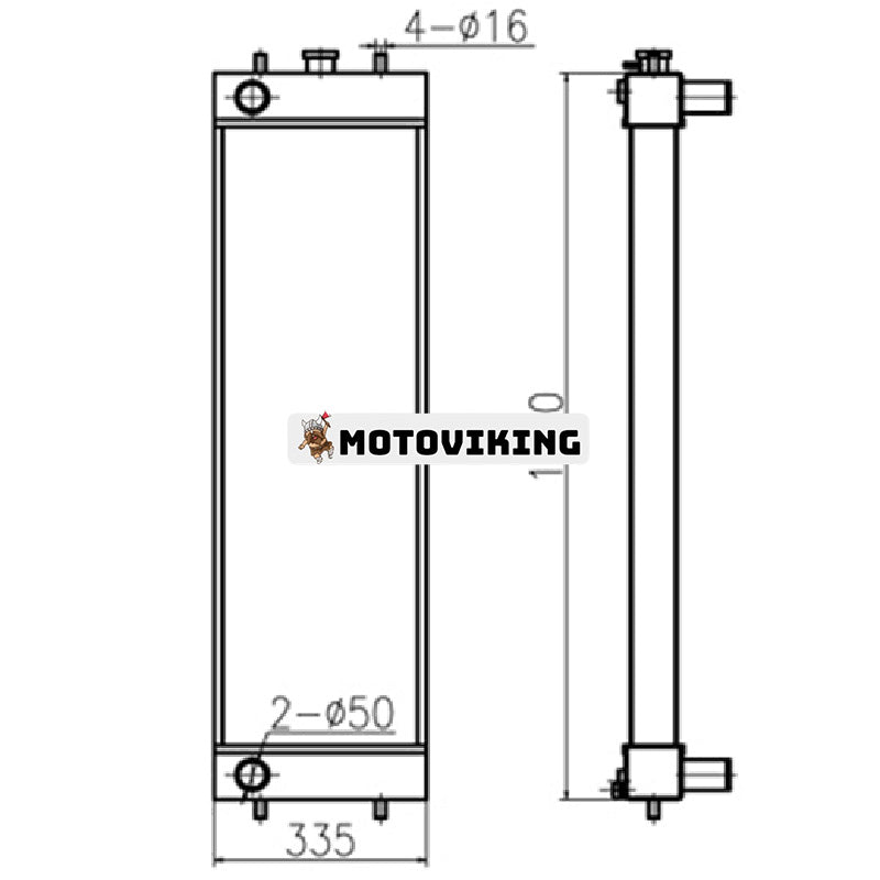 Kylare 4693833 för Hitachi grävmaskin ZX240-3 ZX250H-3 ZX250K-3 ZX250K-3F ZX270-3 ZX280LC-3 ZX280LCH-3