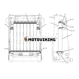Kylare 163-4064 för Caterpillar Engine 3306 3406 3406C CAT Traktor D7R D8R