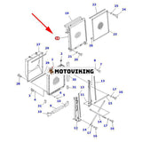 Hydraulisk oljekylare 20Y-03-K1220 20Y-03-27120 för Komatsu PC200EL-6K PC200EN-6K PC210-6K PC210LC-6K PC240-6K PC240LC-6K PC240NLC-6K