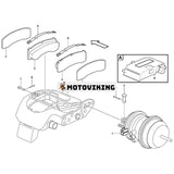 Bromsbeläggssats 15183699 för Volvo A25D A25E A25F A25F/G A30D A30E A30F A30F/G A35D A35E A35F A35F/G A40D A40E A40F A40F FS A40D/G T450