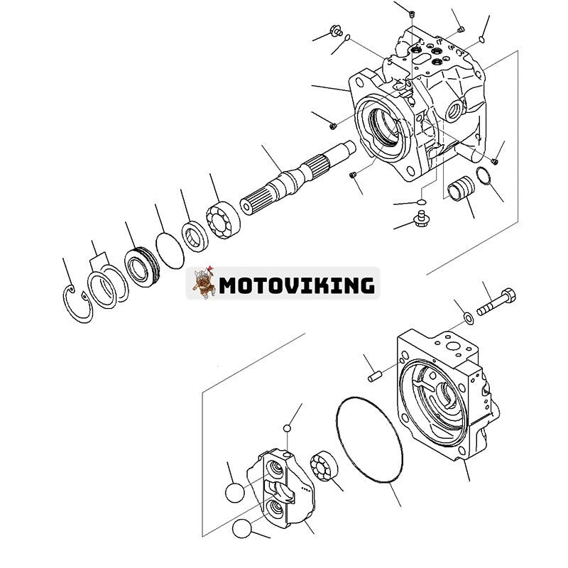 Hydraulpump 708-1W-00883 för Komatsu hjullastare WA380 WA430 WA430-6 WA380-6