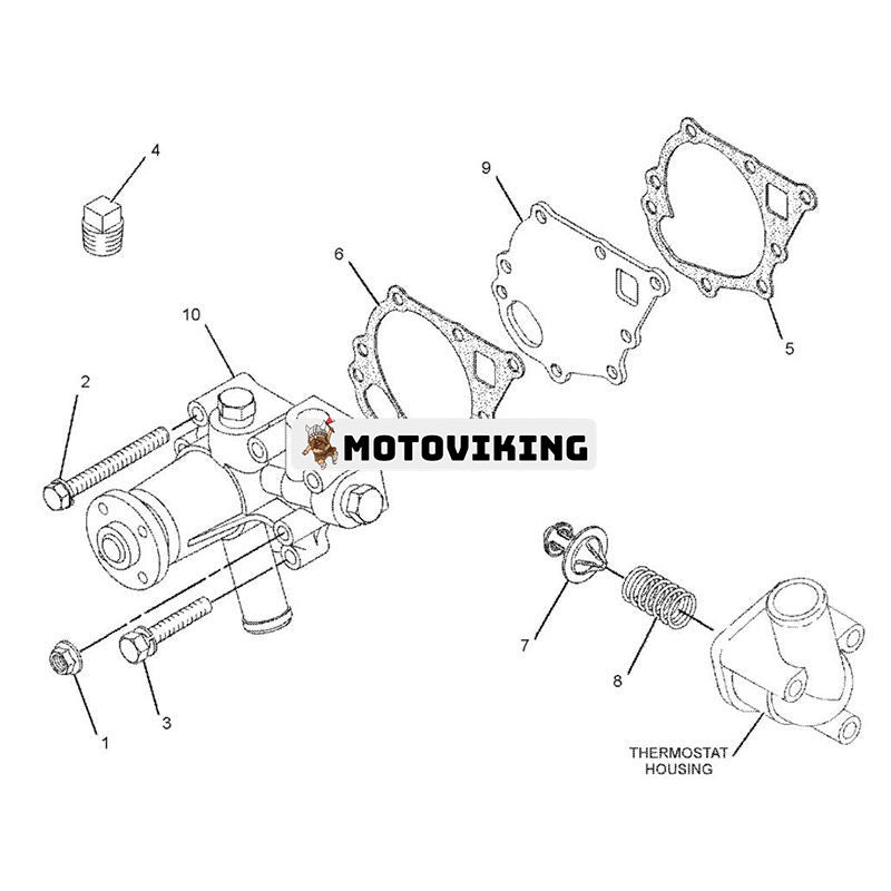 Vattenpump 311-9200 308-3675 för Caterpillar CAT Engine C0.5 C0.7