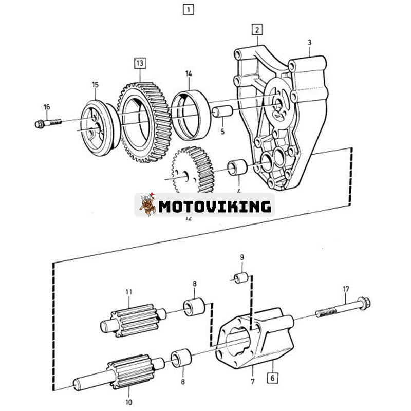 Oljepump 477547 471733 för Volvo Lastbil FL6 FL7 FS7 Buss B6 B7 B7R