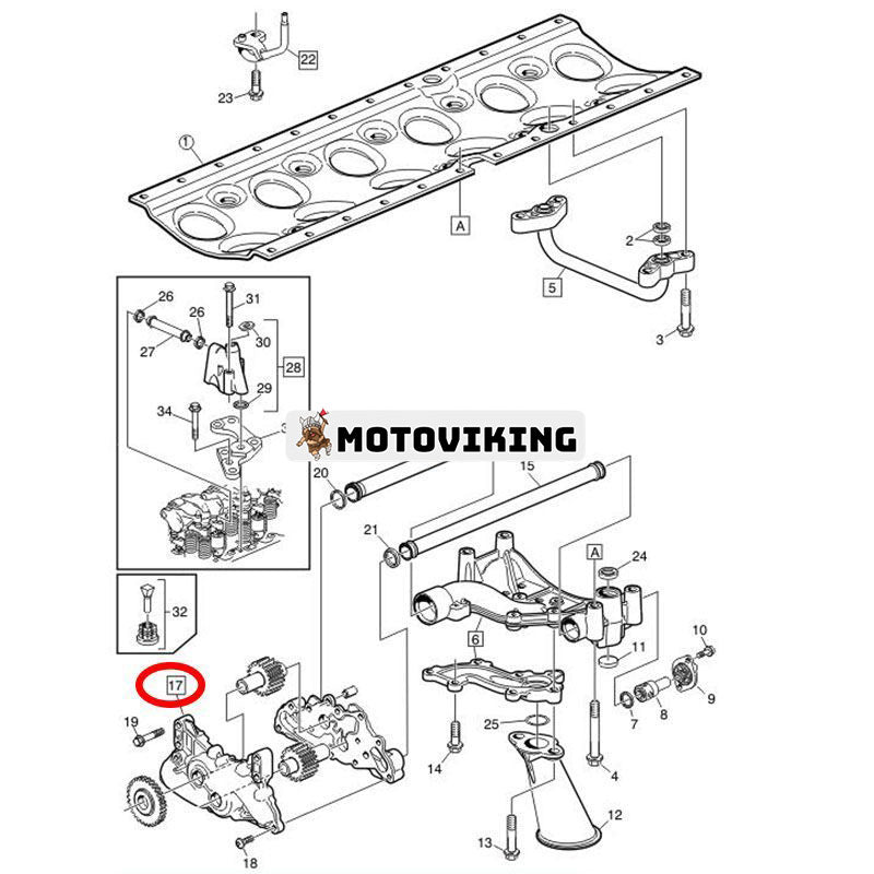 Oljepump 20758237 20569856 för Volvo Truck FM FM9 Buss B9R B9S