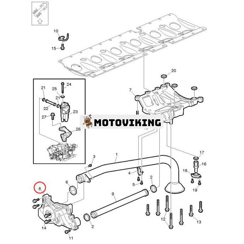 Oljepump 21736639 20835230 för Volvo Truck FM Bus B11R B9L