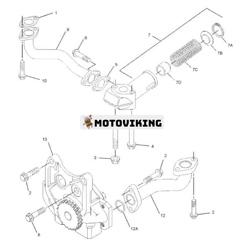 Oljepump 216-8625 för Caterpillar Engine 3056E Hjullastare CAT 924G 924GZ 930G Grävmaskin M316C M318C M322C