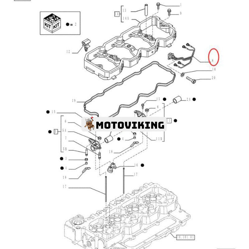 Ledningsnät 4896052 för CASE traktor MAXXUM 110 115 120 125 130 140 MXU110 MXU125 MXU135