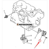 Oljepump 119660-32001 för Komatsu Engine 3D72 Skid Steer Loader SK04J-2