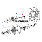 Utgående axel 4644311893 för ZF Transmission Växellåda 4WG180 4WG200 SDLG Hjullastare LG958L