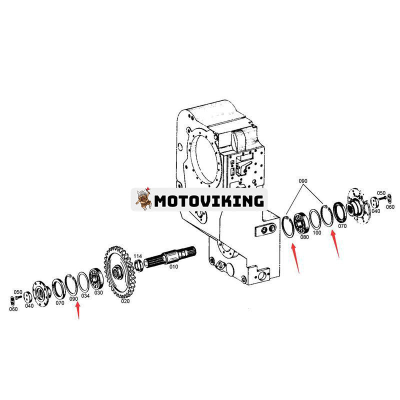 3 ST Hållring 0630502048 för ZF Transmission Växellåda 4WG180 4WG200 SDLG Hjullastare LG958L