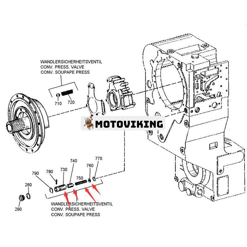 Ventilsats 4644320042 4644320034 0732042251 0630001017 för ZF Transmission Växellåda 4WG180 4WG200