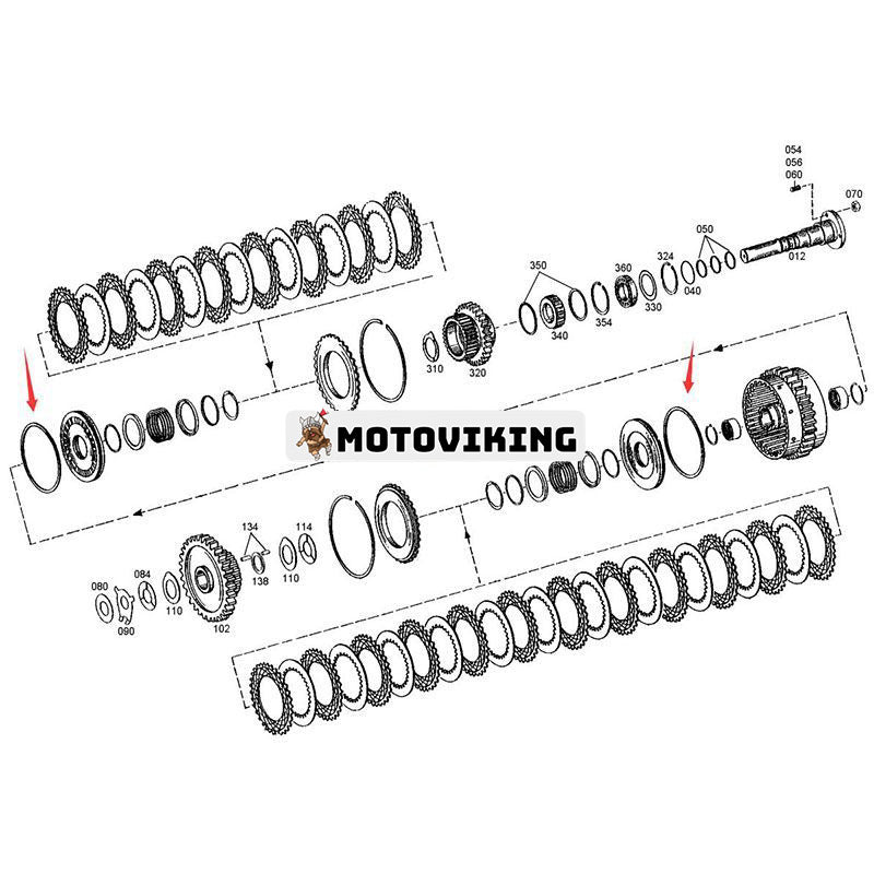 2st profilerad tätningsring 0750112139 för ZF transmissionsväxellåda 4WG180 4WG200