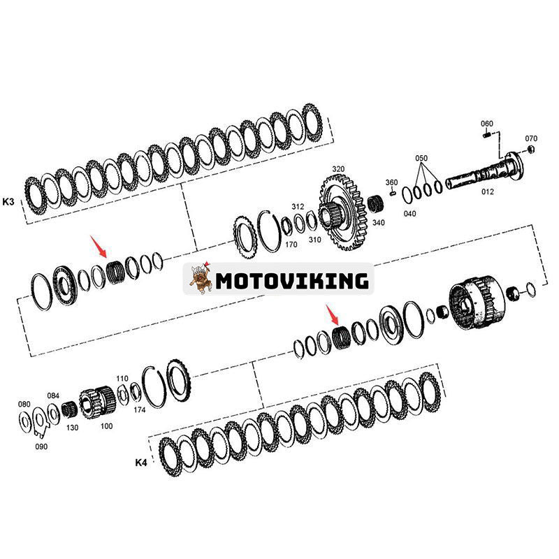 2 ST Tryckfjäder 0732041183 för ZF Transmission Växellåda 4WG180 4WG200