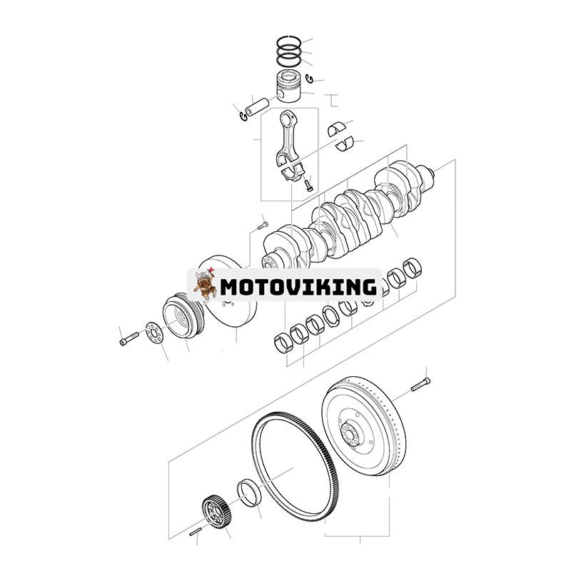 Vevaxel 65.02101-0069A för Doosan Daewoo Engine DL06 Hjullastare DL200 DL250 DX140W DX180 DX190W DX210W DX225 DX255