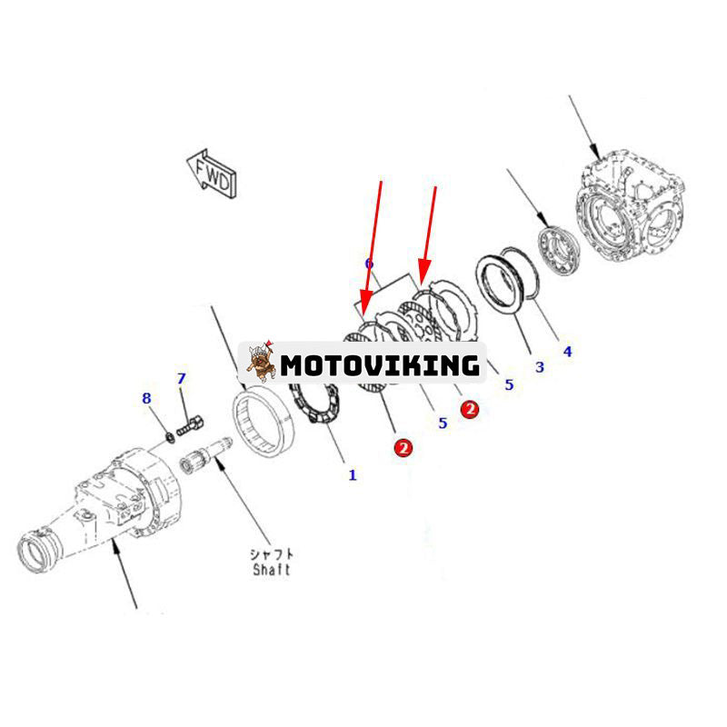 1 st vågfjäder 419-33-21740 för Komatsu hjullastare WA300 WA300L WA320 WA320L WA320PT WA320PZ