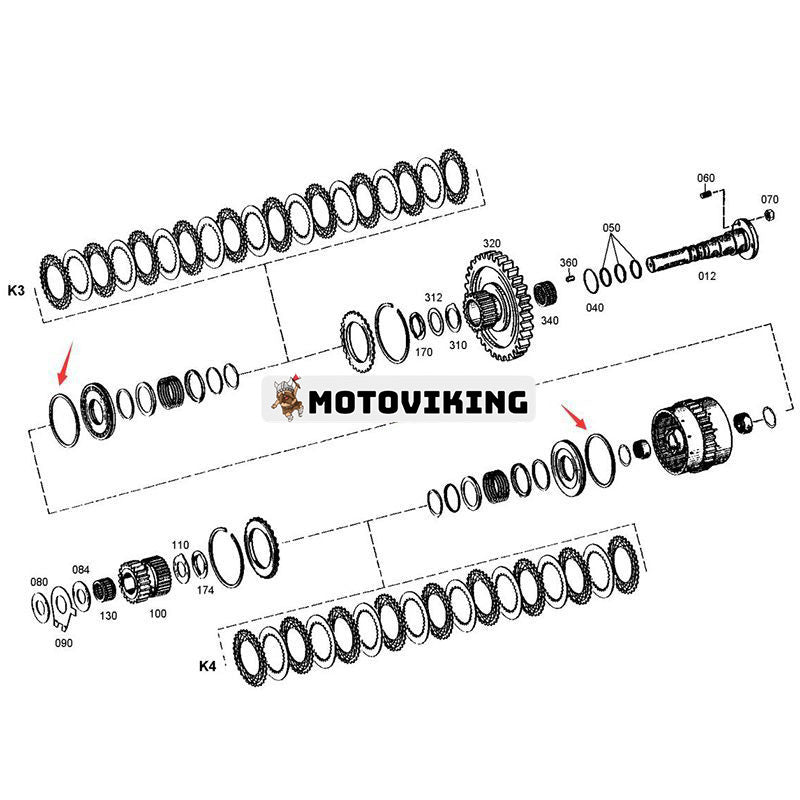 2 ST Profilerad tätningsring 0750112141 för ZF transmissionsväxellåda 4WG180 4WG200