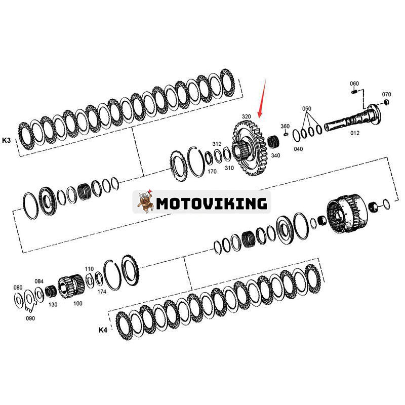 Växel 4644308859 för ZF Transmission Växellåda 4WG180 4WG200