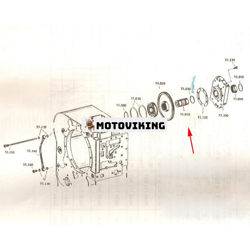 Axel 4644355864 för ZF Transmission Växellåda 4WG180