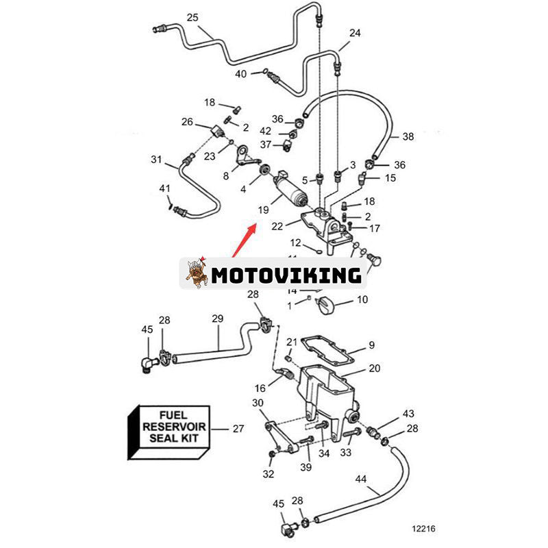 Bränslepump 3857650 för Volvo Penta Motor 4.3L 5.0L 5.7L 7.4L 8.2L