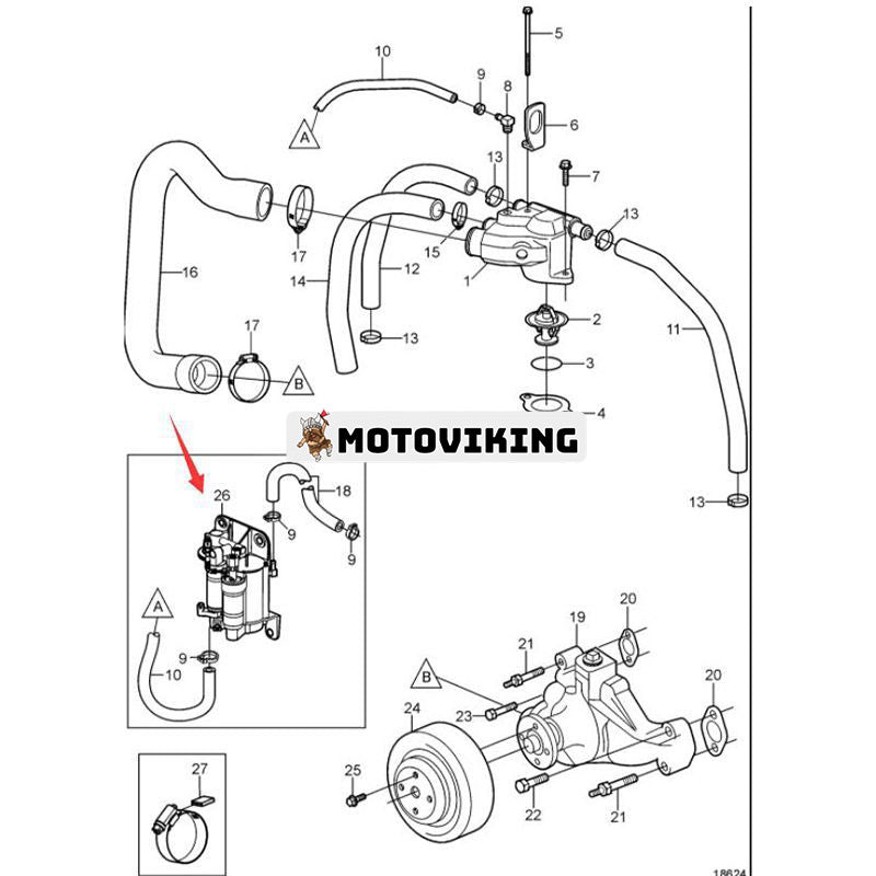 Bränslepump 3861355 3860210 21608511 för Volvo Penta Engine 4.3L 5.0L 5.7L 8.1L