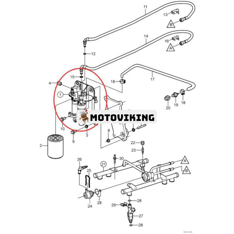 Bränslepumpenhet 3594444 21545138 21397771 för Volvo Penta Engine 4.3L 5.0L 5.7L 8.1L