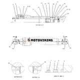 Skopcylindertätningssats 247-9001 för Caterpillar grävmaskin CAT 318C 320C 321C 322C