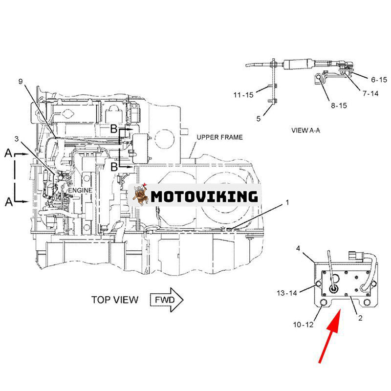 Gasmotor 305-5954 för Mitsibishi Engine 4M40 Caterpillar Grävmaskin CAT 307D