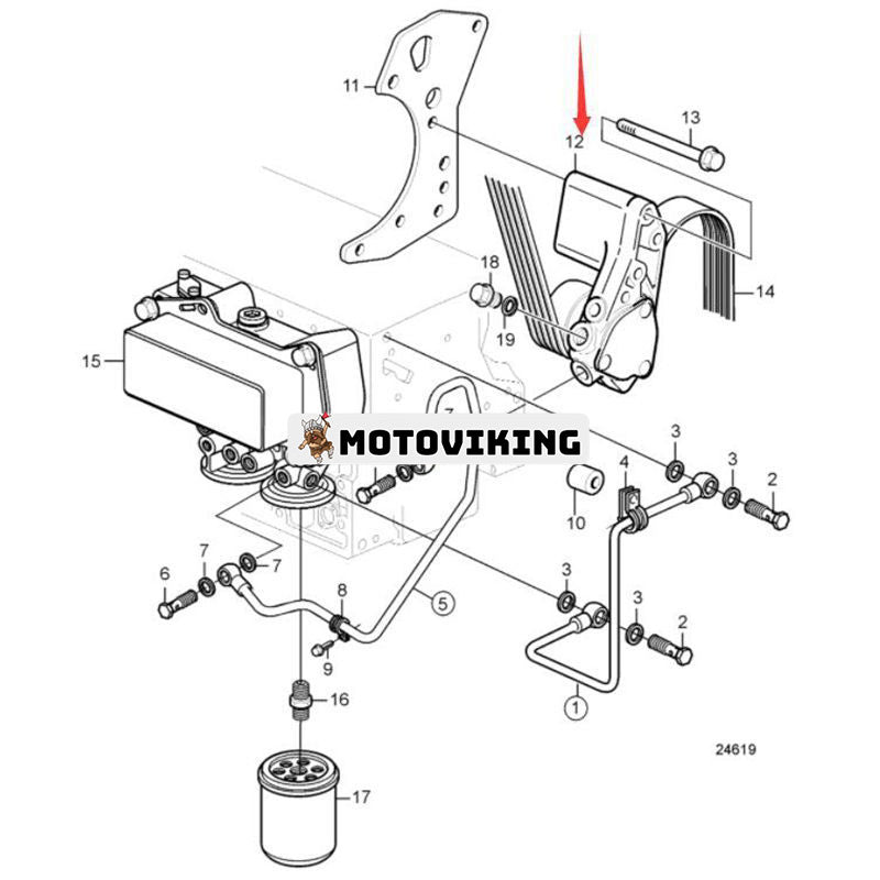 Bränslepump 21260524 21211878 för Volvo Penta Engine TD420VE TAD420VE TAD620VE