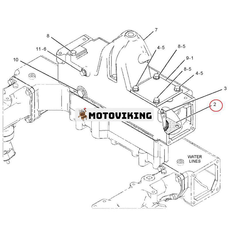 Kåpa packning 7N4927 för Caterpillar Engine 3508 3512 3516 Grävmaskin CAT 5130 5230 Hjullastare 992G 994