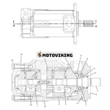 Hydraulpumppatron 1U3953 för Caterpillar CAT 183B 963 973 844 844H 844K 950