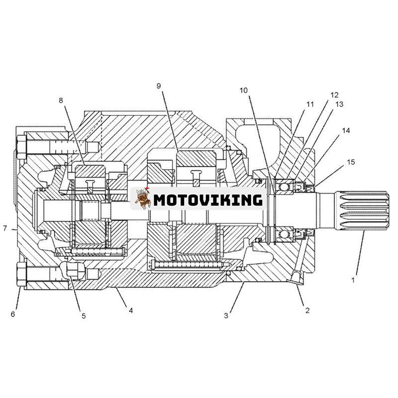 Hydraulpumppatron 3G7655 för Caterpillar CAT 173B 561H 561M D7F D7G 613B