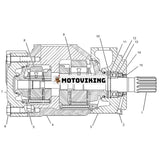 Hydraulpumppatron 3G7655 för Caterpillar CAT 173B 561H 561M D7F D7G 613B