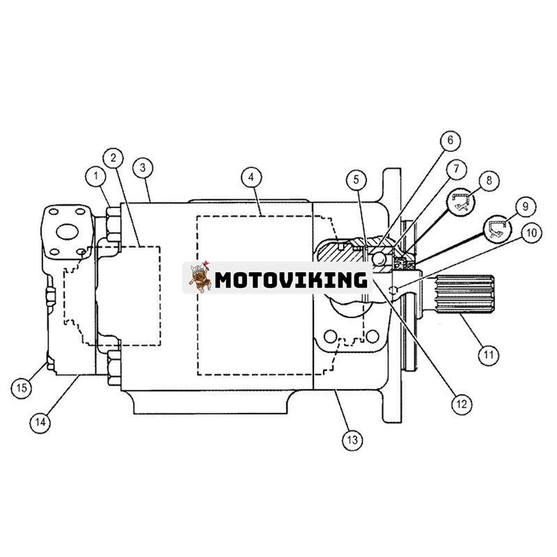 Hydraulpumppatron 3G2234 för Caterpillar CAT hjultraktor 623 633C 641B 650B 651E 657B 657E 657G 666B