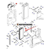 Oljekylare 22B-03-31421 för Komatsu grävmaskin PC128USI-10 PC138US-10 PC138USLC-10
