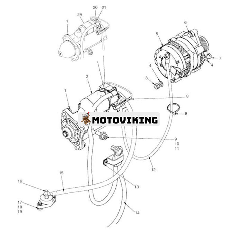 12V 95A Generator 87038475 för CASE Loader 420 420CT 430 435 440 440CT 445 445CT 450 450CT 465