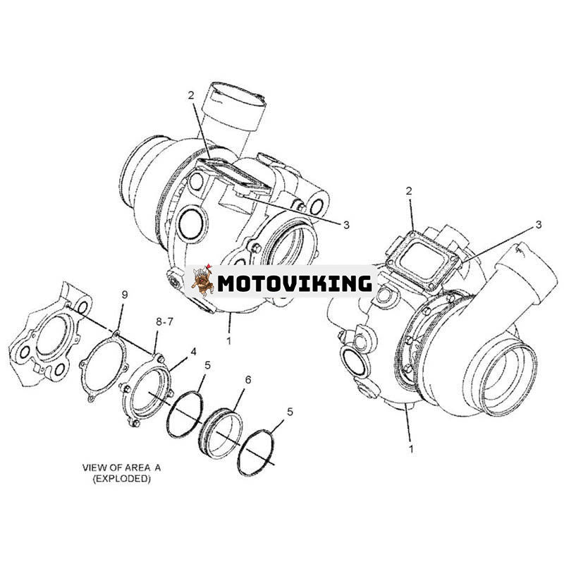 Turbo TW9214 TV9214 Turboladdare 257-2206 för Caterpillar CAT Engine 3516 G3516